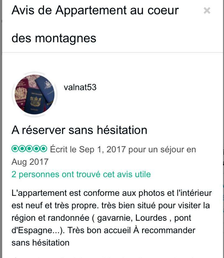 Appartement Tt Confort Au Coeur Des Montagnes Avec Vue Sur Les Montagnes Wifi Luz-Saint-Sauveur Esterno foto
